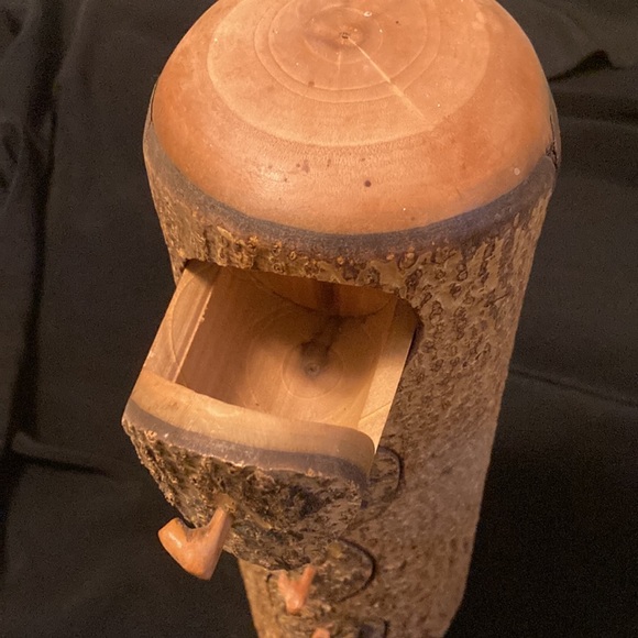 Hand made artisan log 4 drawer jewelry box - Picture 5 of 11
